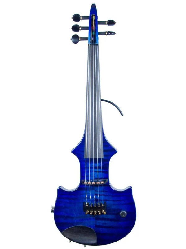 ZETA JV45 Jazz Fusion 5-string electric violin, transparent blue over maple top