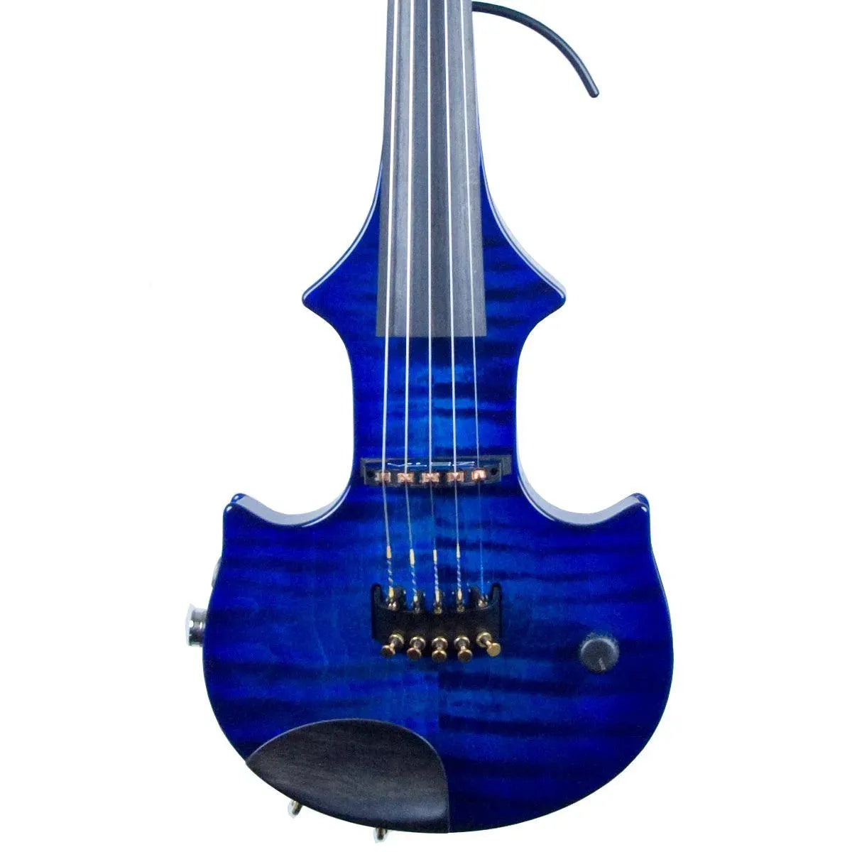 ZETA JV45 Jazz Fusion 5-string electric violin, transparent blue over maple top - Image 5