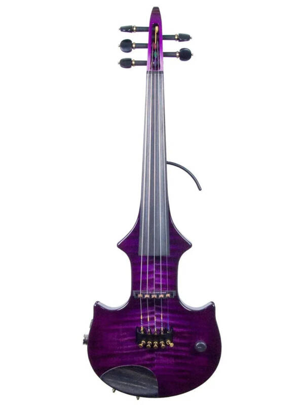ZETA JV45 Jazz Fusion 5-string electric violin, transparent purple over maple top