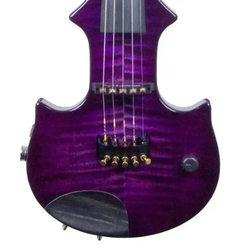 ZETA JV45 Jazz Fusion 5-string electric violin, transparent purple over maple top - Image 5
