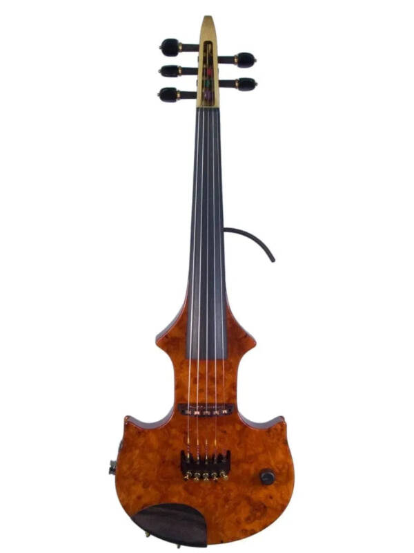 ZETA JV45 Jazz Fusion 5-string electric violin, Amboyna Burl top