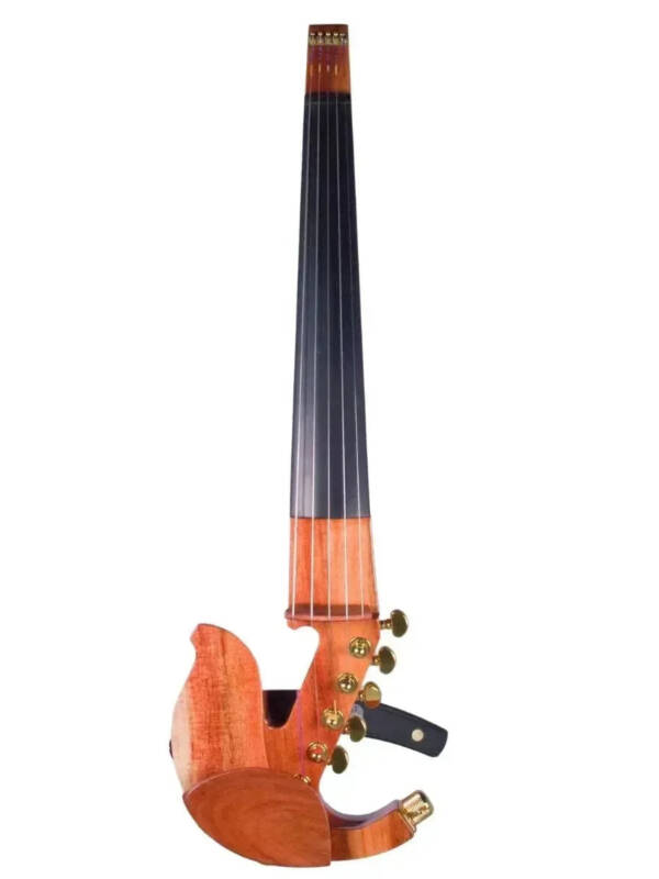 Jordan 5-String Electric Violin, Carob with Starfish Designs pickup