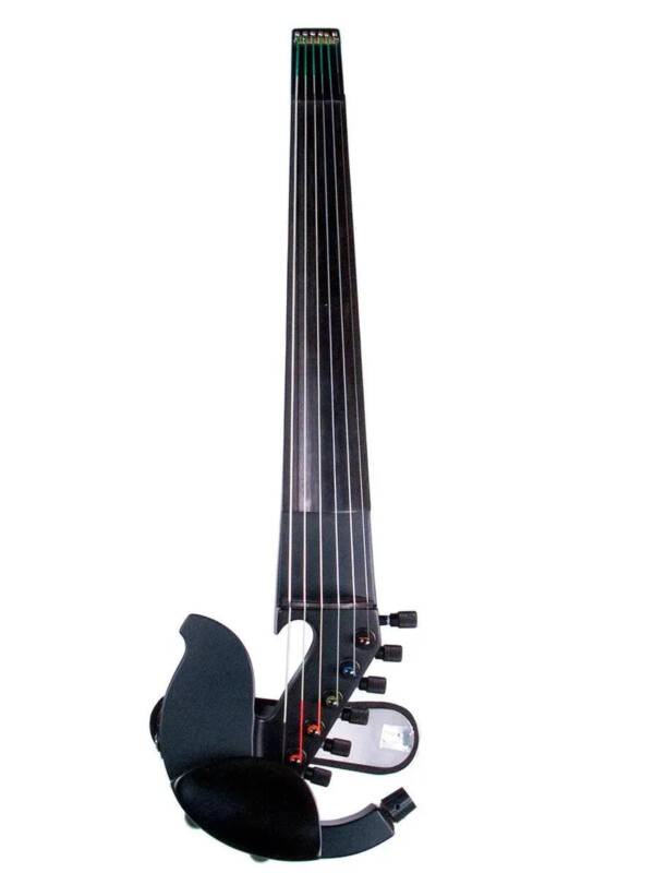 Jordan 6-string electric violin, Satin Black with Starfish Designs pickup