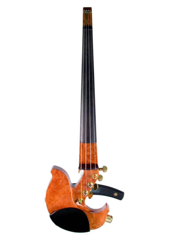 Jordan 4-string electric violin, Maple Burl with Starfish Designs pickup
