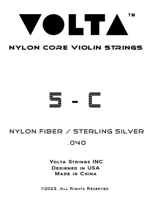 Volta Nylocore 4/4 Violin C-String, nylon core with silver winding