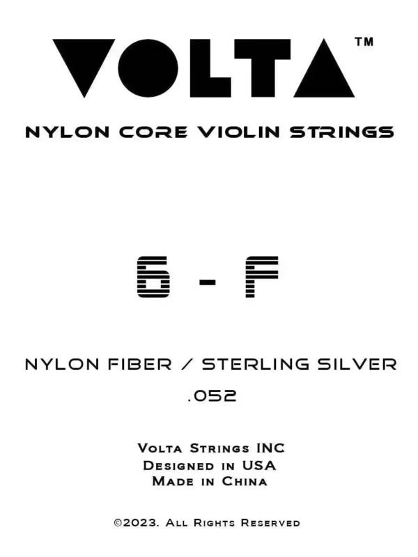 Volta Nylocore 4/4 Violin F-String, nylon core with silver winding