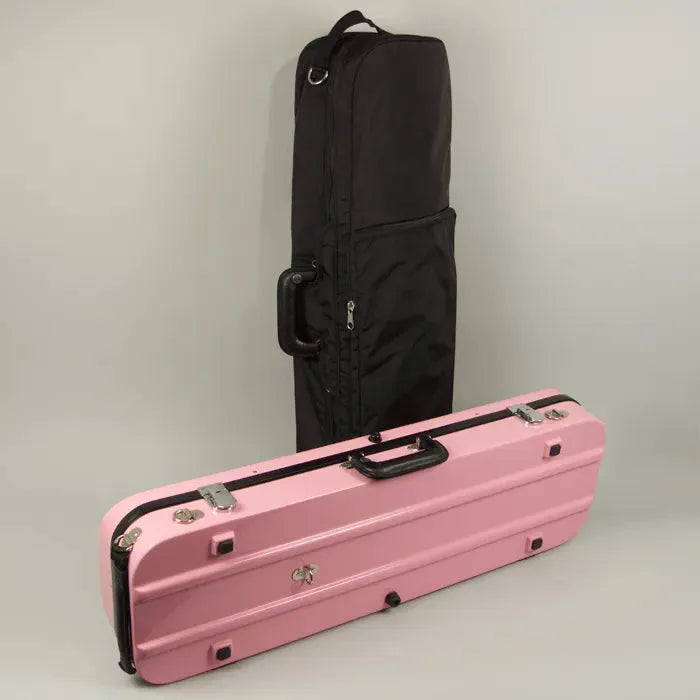 Bobelock 1060 oblong violin case, Pink/Grey - Image 3