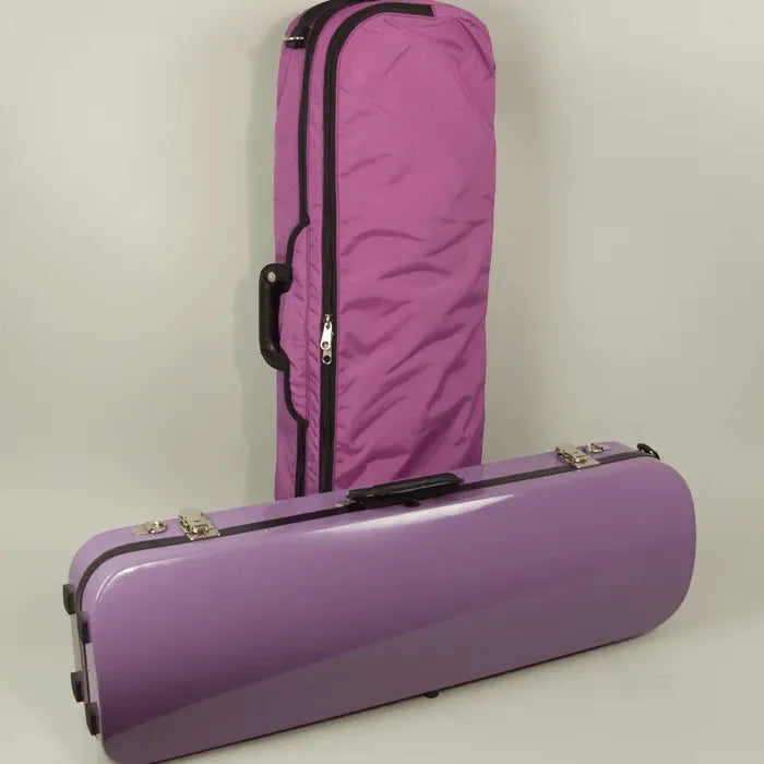 Bobelock 1060 oblong violin case, Purple/Grey - Image 2