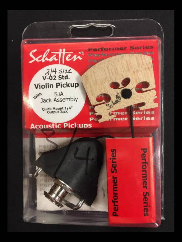 Schatten 3/4-size Violin Pickup Bridge with Jack Assembly