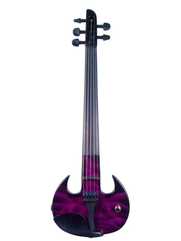 Wood Violins Stingray Pro 5-string electric violin, Purple Lightning custom finish