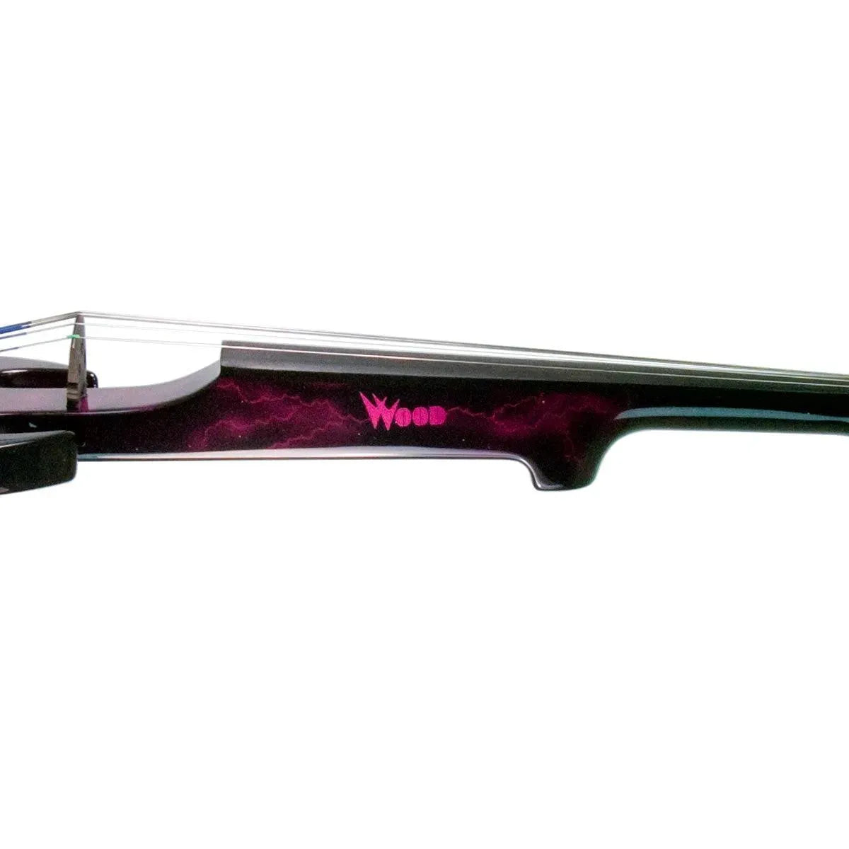 Wood Violins Stingray Pro 5-string electric violin, Purple Lightning custom finish - Image 5