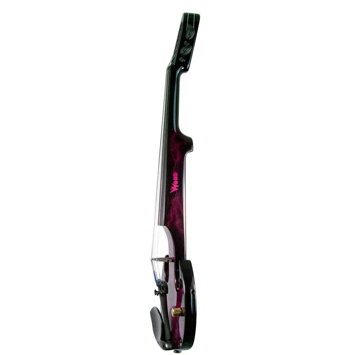 Wood Violins Stingray Pro 5-string electric violin, Purple Lightning custom finish - Image 4