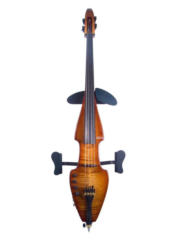ZETA JC24 Strados Fusion 4-String Cello, Quilt Maple with Light Cremona Burst Finish