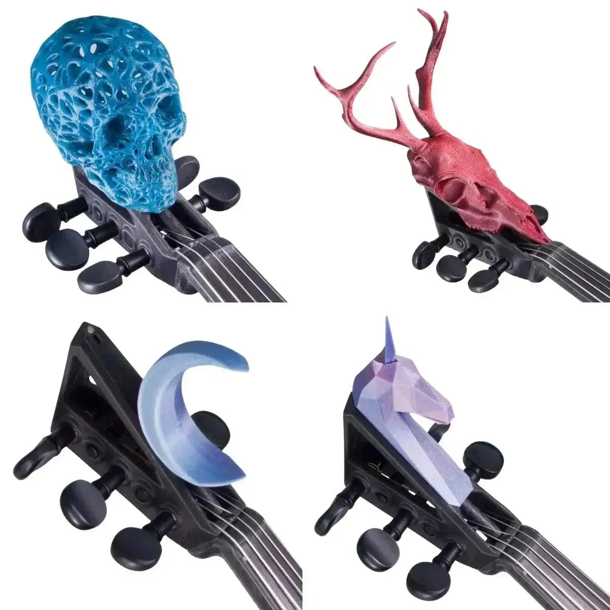 OpenFab Strata 5-String Acoustic-Electric Violin with Starfish Designs pickup and Modular Scroll - Image 6