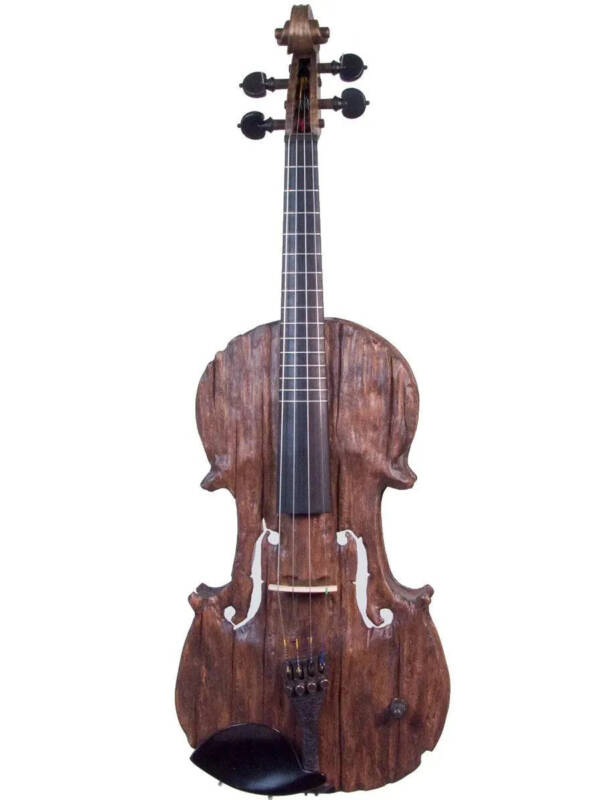 Stratton Gypsy 4-String Fretted Electric Violin, with Starfish Designs bridge