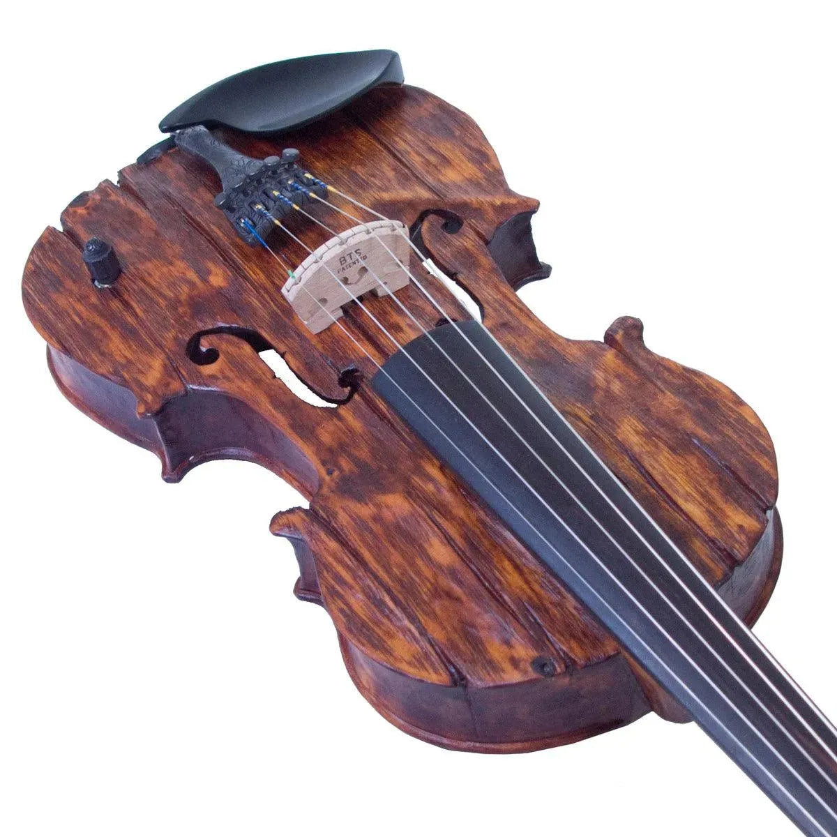 Stratton Gypsy 5-string electric violin, Antiqued Gypsy Finish, with Starfish Designs bridge - Image 20