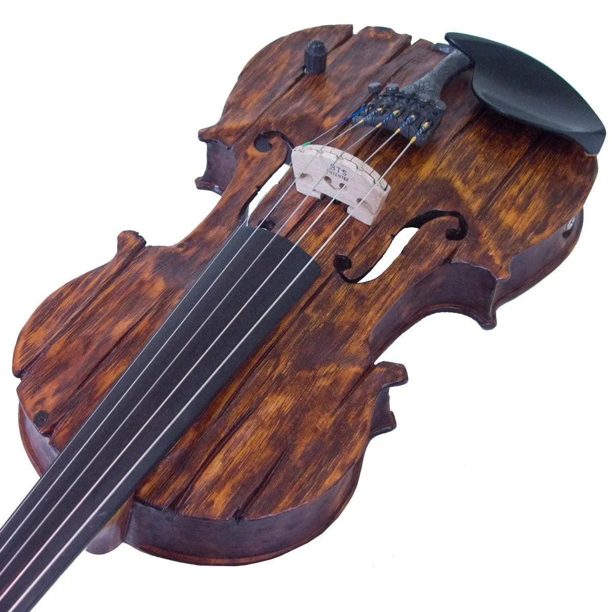 Stratton Gypsy 5-string electric violin, Antiqued Gypsy Finish, with Starfish Designs bridge - Image 21