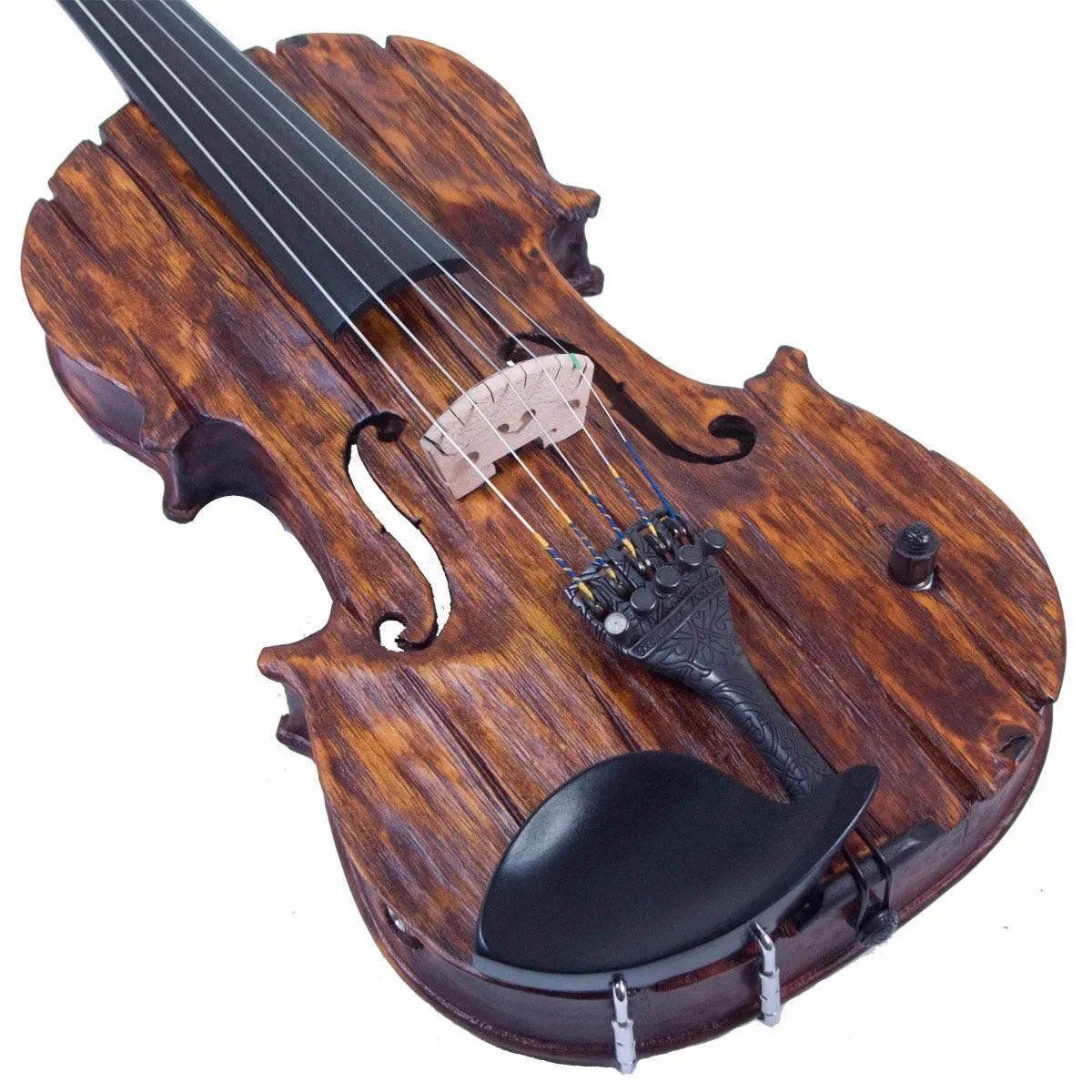 Stratton Gypsy 5-string electric violin, Antiqued Gypsy Finish, with Starfish Designs bridge - Image 22
