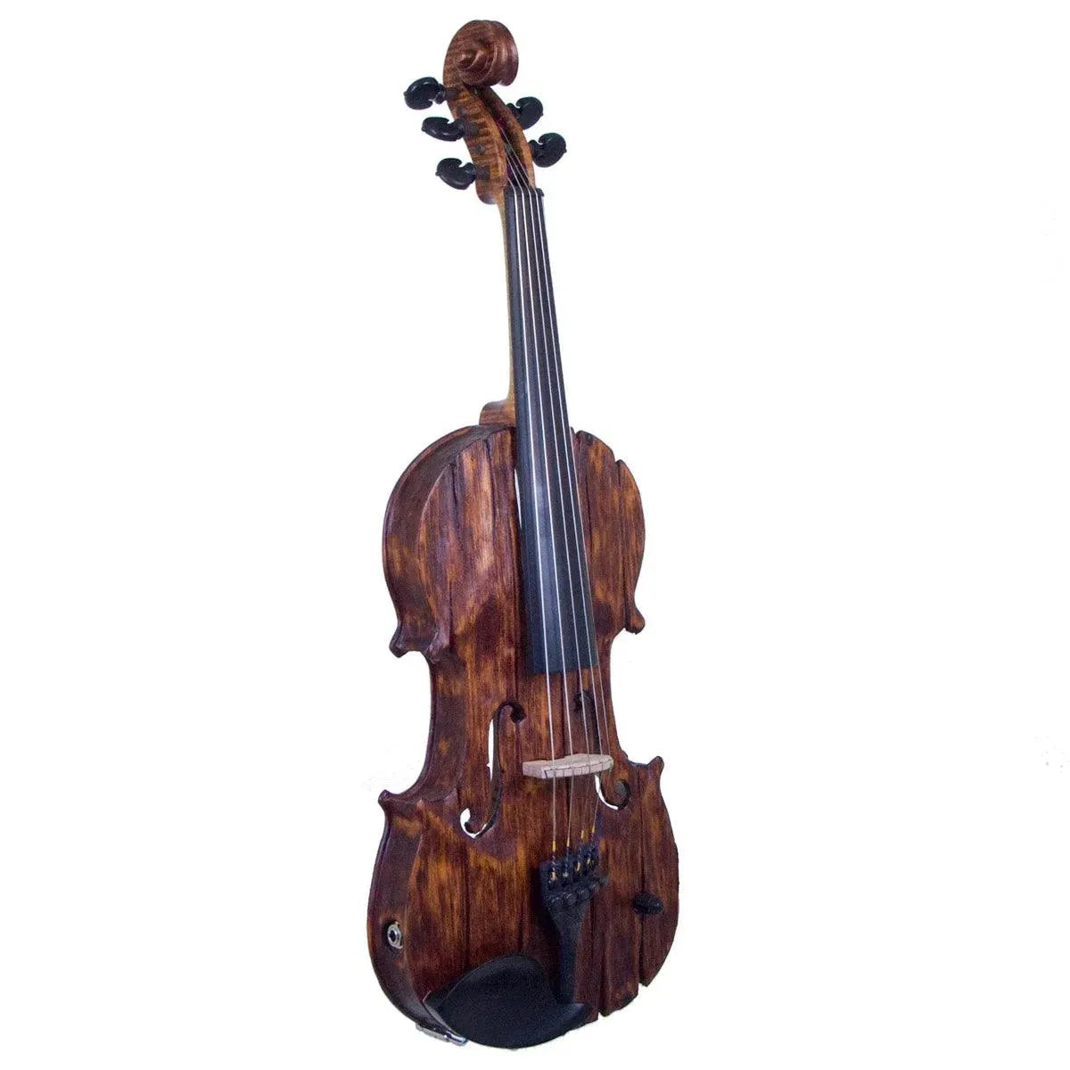 Stratton Gypsy 5-string electric violin, Antiqued Gypsy Finish, with Starfish Designs bridge - Image 2