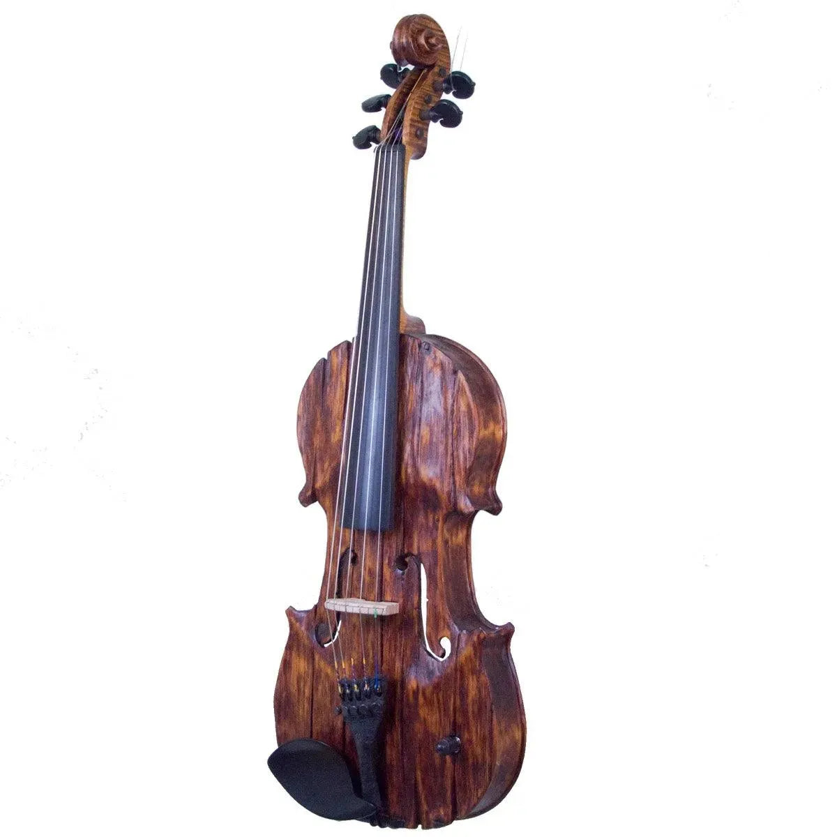 Stratton Gypsy 5-string electric violin, Antiqued Gypsy Finish, with Starfish Designs bridge - Image 8