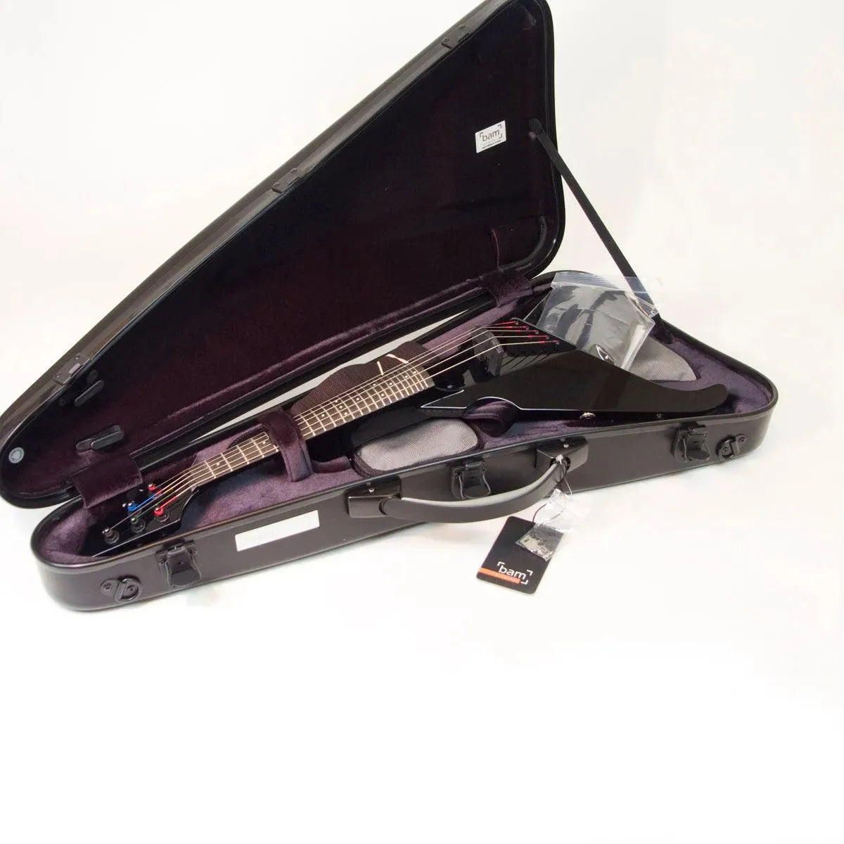Wood Violins custom Bam Viper hard case, black/carbon fiber - Image 4