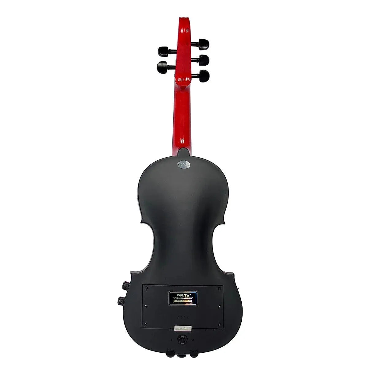 Volta Violinatron V5-R 5-string hybrid violin with built-in speakers & reverb, black and red - Image 3