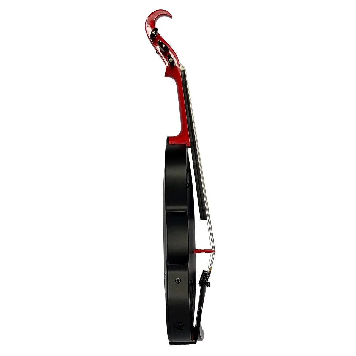 Volta Violinatron V5-R 5-string hybrid violin with built-in speakers & reverb, black and red - Image 2
