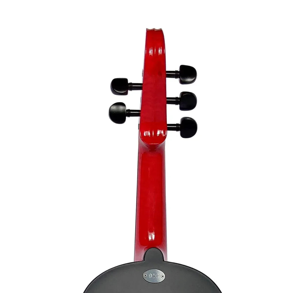 Volta Violinatron V5-R 5-string hybrid violin with built-in speakers & reverb, black and red - Image 7