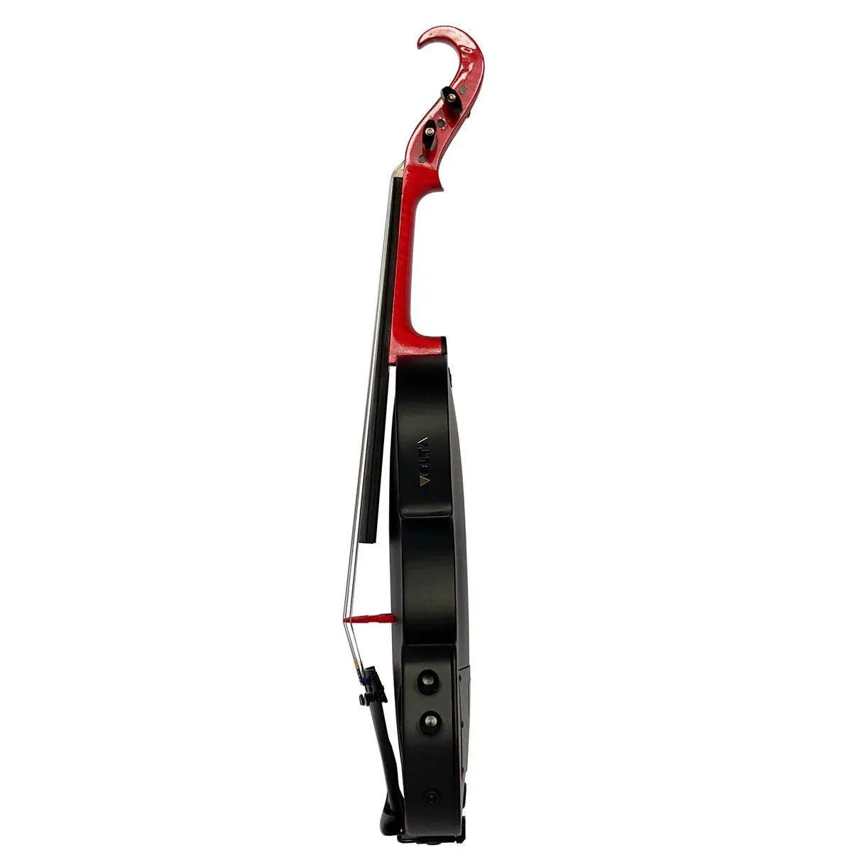 Volta Violinatron V5-R 5-string hybrid violin with built-in speakers & reverb, black and red - Image 4