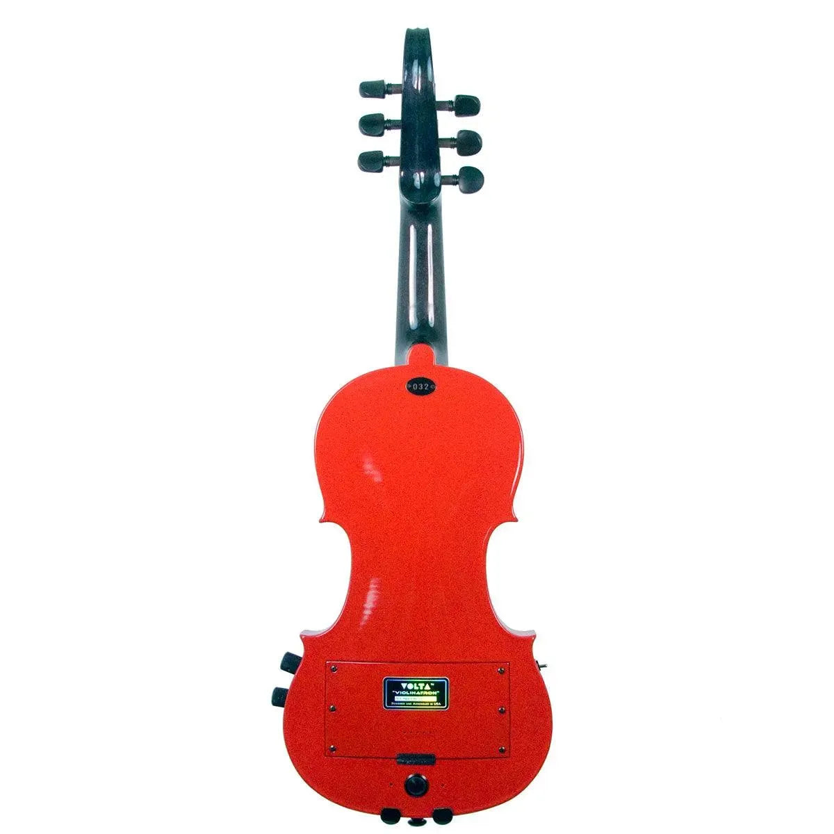 Volta Violinatron V6-R 6-string hybrid violin with built-in speakers & reverb, red - Image 3