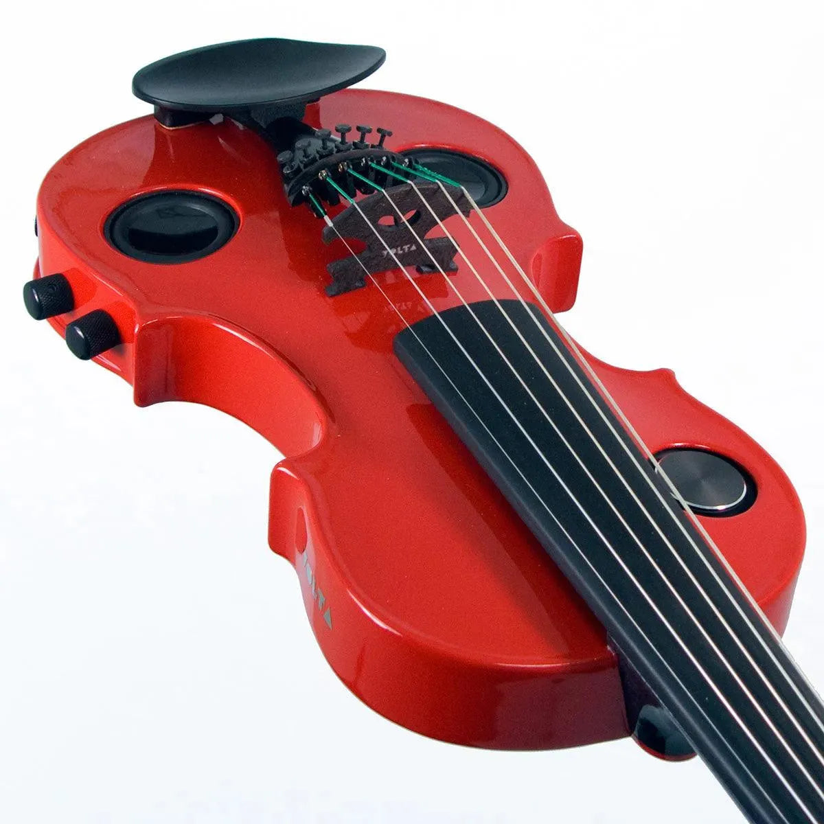 Volta Violinatron V6-R 6-string hybrid violin with built-in speakers & reverb, red - Image 5