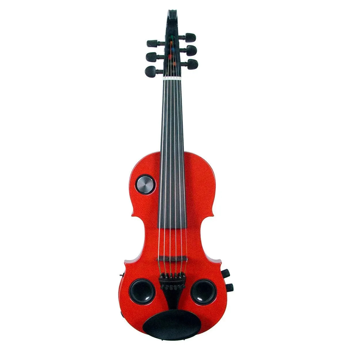 Volta Violinatron V6-R 6-string hybrid violin with built-in speakers & reverb, red