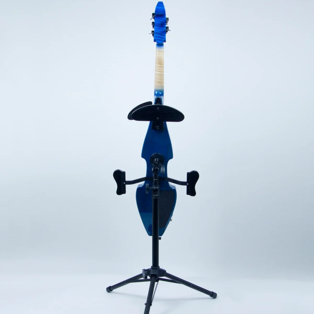 ZETA Strados Fusion 5-string Cello, Blue Sunburst Flamed Maple - Image 6