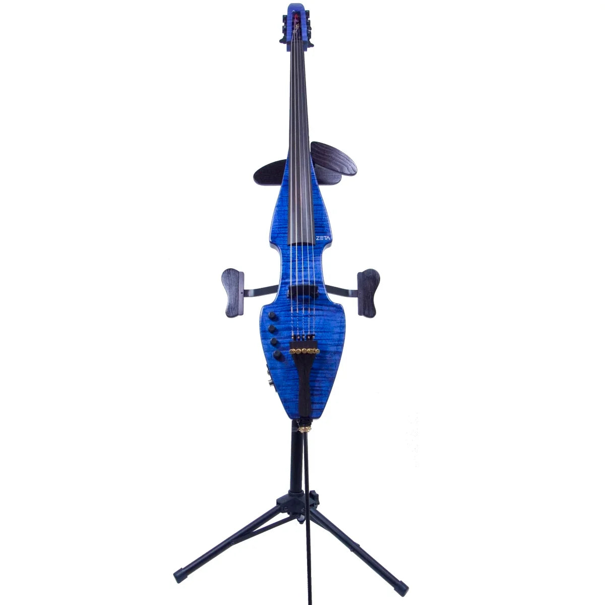 ZETA Strados Fusion 5-string Cello, Blue Sunburst Flamed Maple