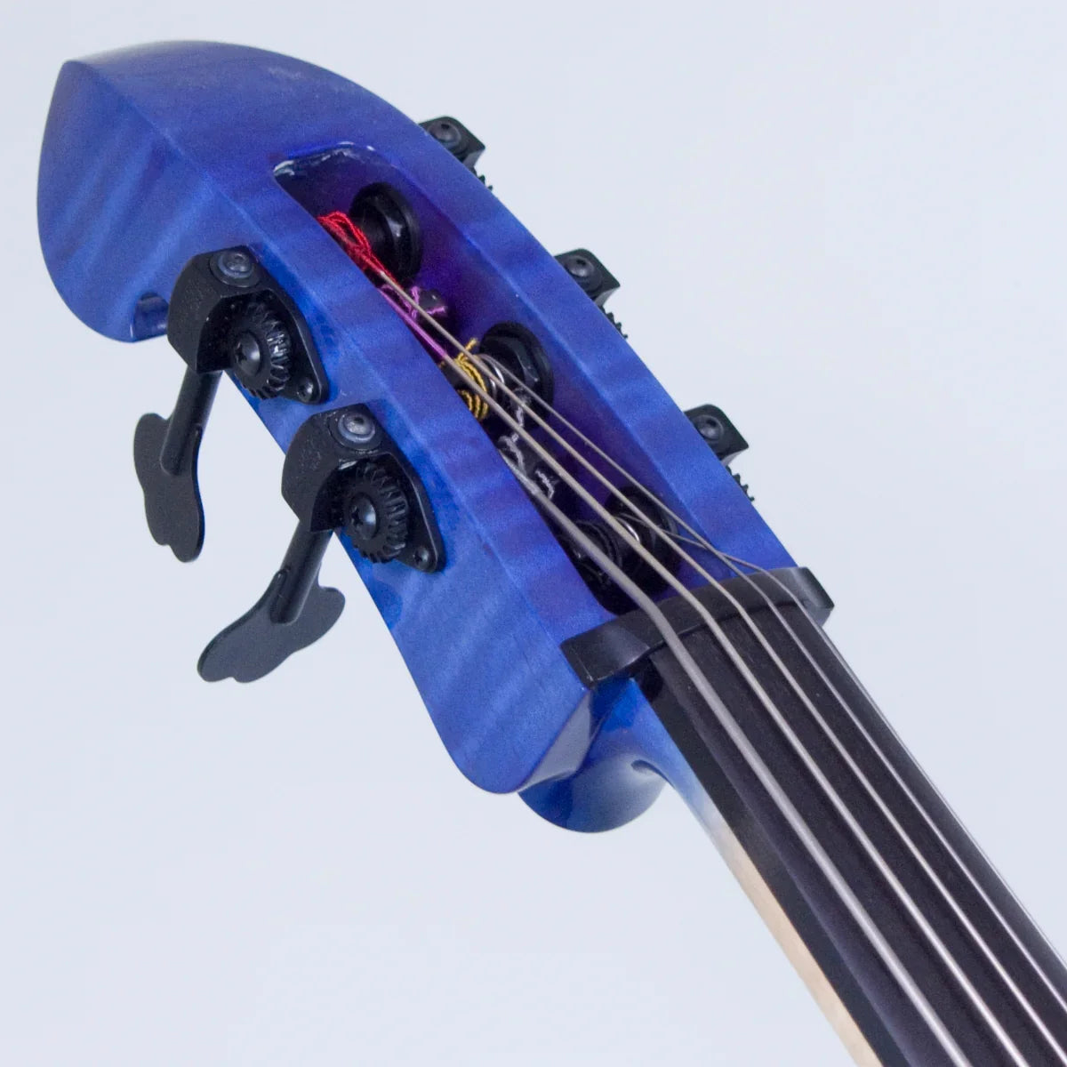 ZETA Strados Fusion 5-string Cello, Blue Sunburst Flamed Maple - Image 13