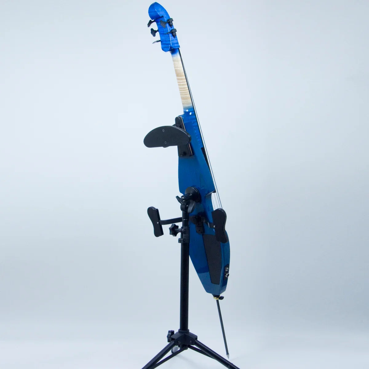 ZETA Strados Fusion 5-string Cello, Blue Sunburst Flamed Maple - Image 5