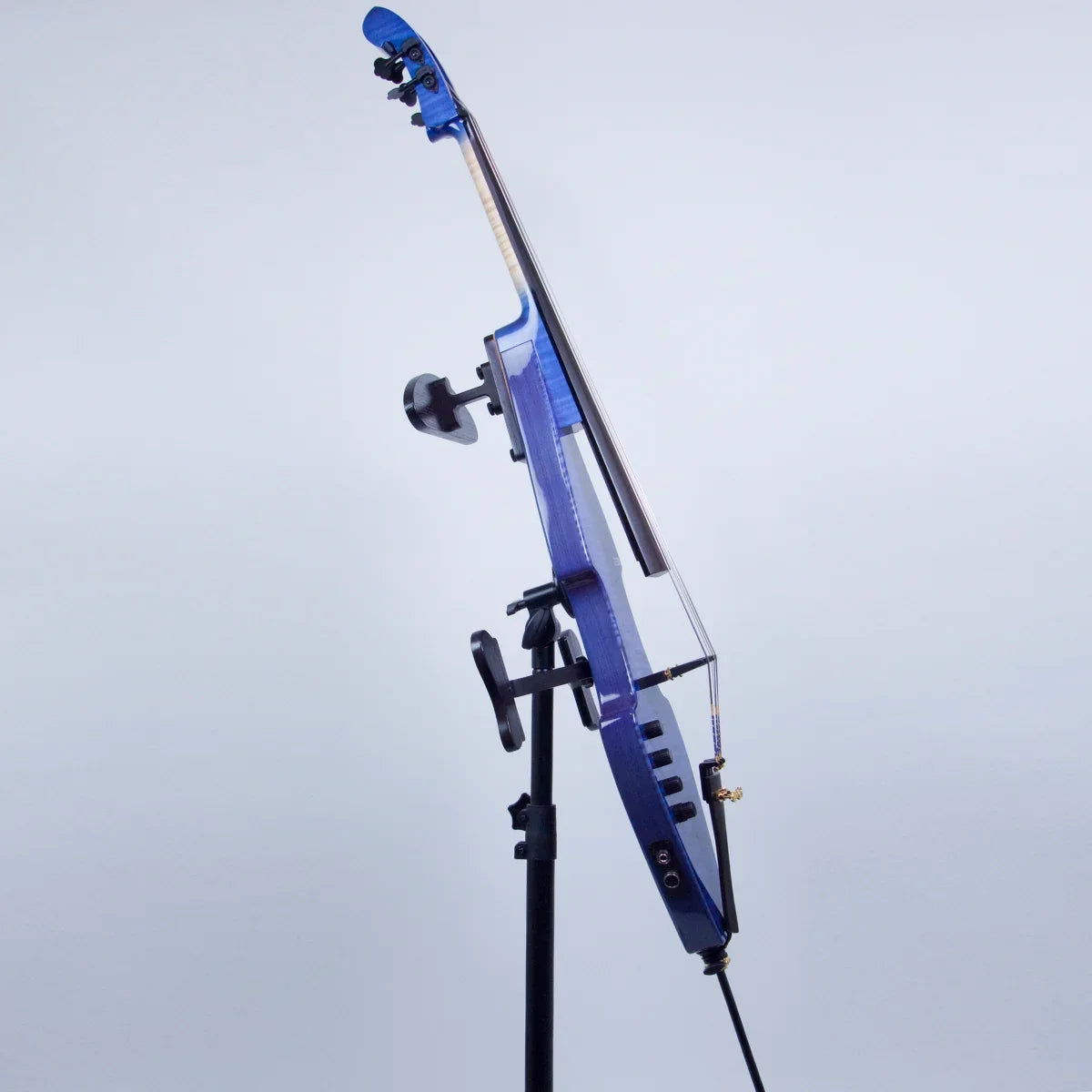 ZETA Strados Fusion 5-string Cello, Blue Sunburst Flamed Maple - Image 4