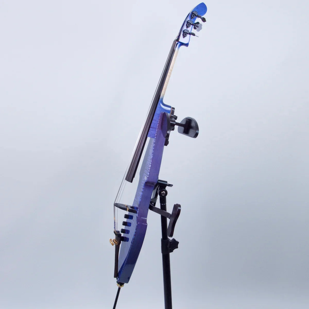 ZETA Strados Fusion 5-string Cello, Blue Sunburst Flamed Maple - Image 7