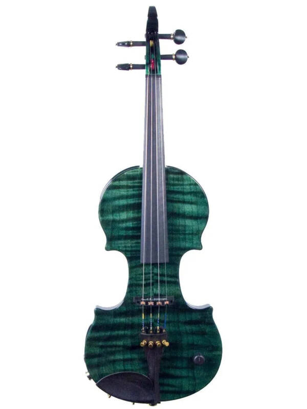 ZETA CV44 Jazz Classic violin, Transparent Green Flamed Maple
